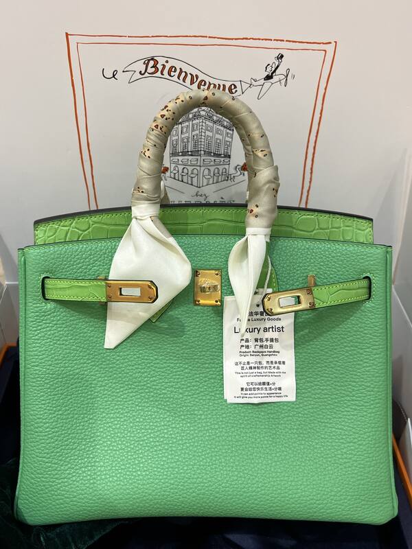 Hermes Birkin 25 Blue crocodile 25 handbag — 1:1 Replica