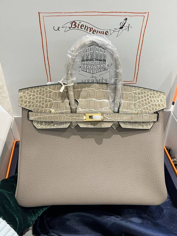 Hermes Birkin 25 Blue crocodile 25 handbag — 1:1 Replica