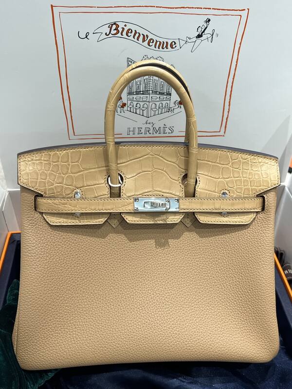 Hermes Birkin 25 Blue crocodile 25 handbag — 1:1 Replica