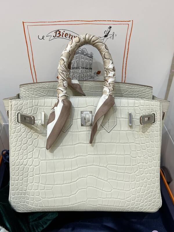 Hermes Birkin 25 Blue crocodile 25 handbag — 1:1 Replica