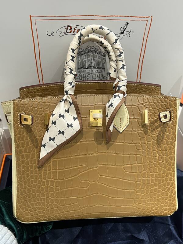 Hermes Birkin 25 Blue crocodile 25 handbag — 1:1 Replica