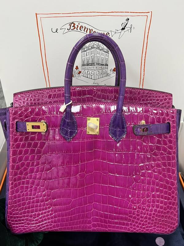Hermes Birkin 25 Blue crocodile 25 handbag — 1:1 Replica