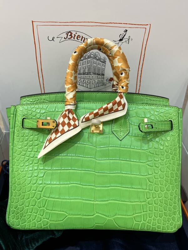 Hermes Birkin 25 Blue crocodile 25 handbag — 1:1 Replica