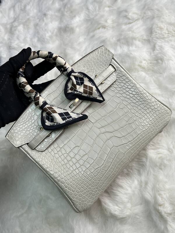 Hermes Birkin 25 Blue crocodile 25 handbag — 1:1 Replica