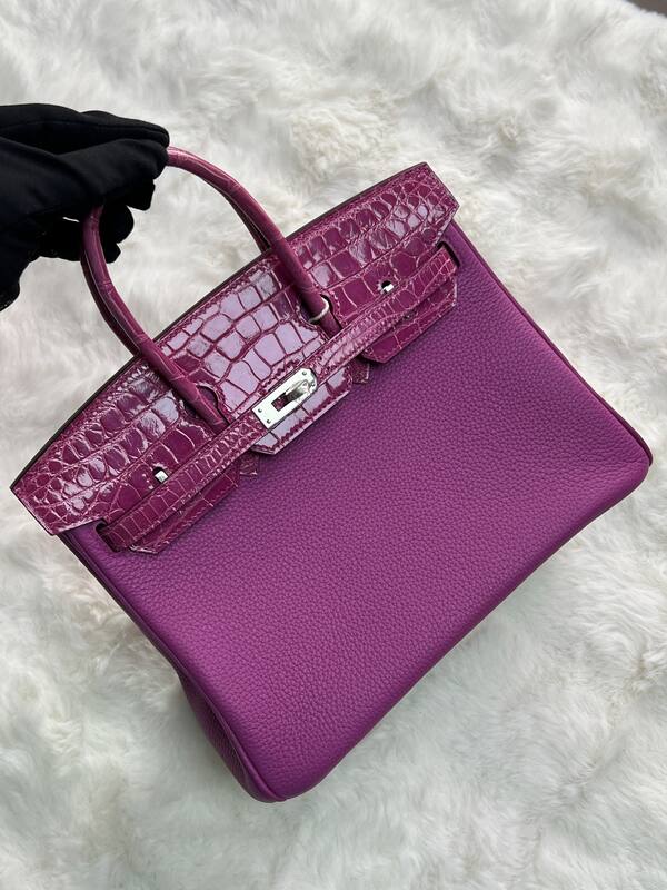 Hermes Birkin 25 Blue crocodile 25 handbag — 1:1 Replica