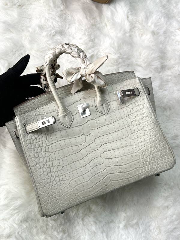 Hermes Birkin 25 Blue crocodile 25 handbag — 1:1 Replica
