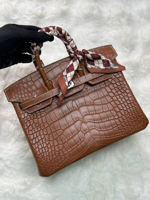 Hermes Birkin 25 Blue crocodile 25 handbag — 1:1 Replica