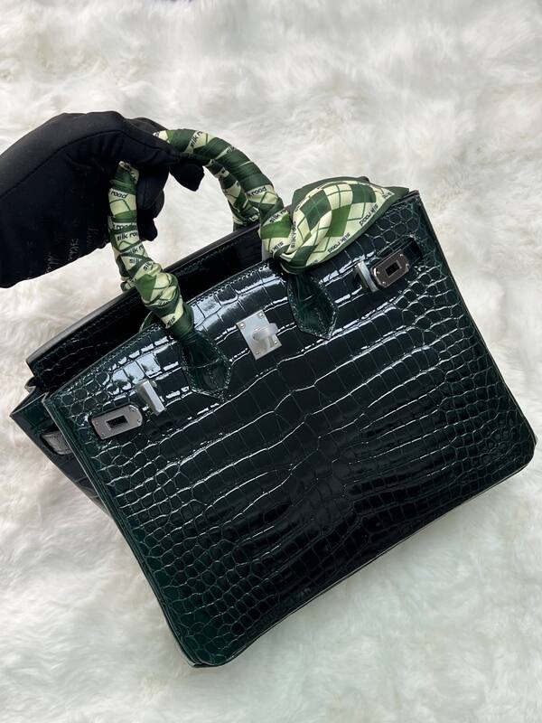 Hermes Birkin 25 Blue crocodile 25 handbag — 1:1 Replica