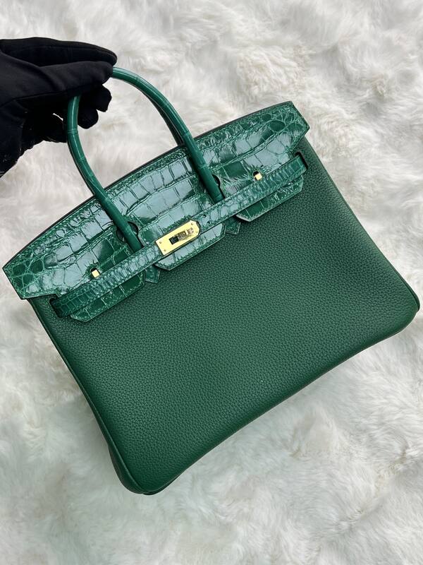 Hermes Birkin 25 Blue crocodile 25 handbag — 1:1 Replica