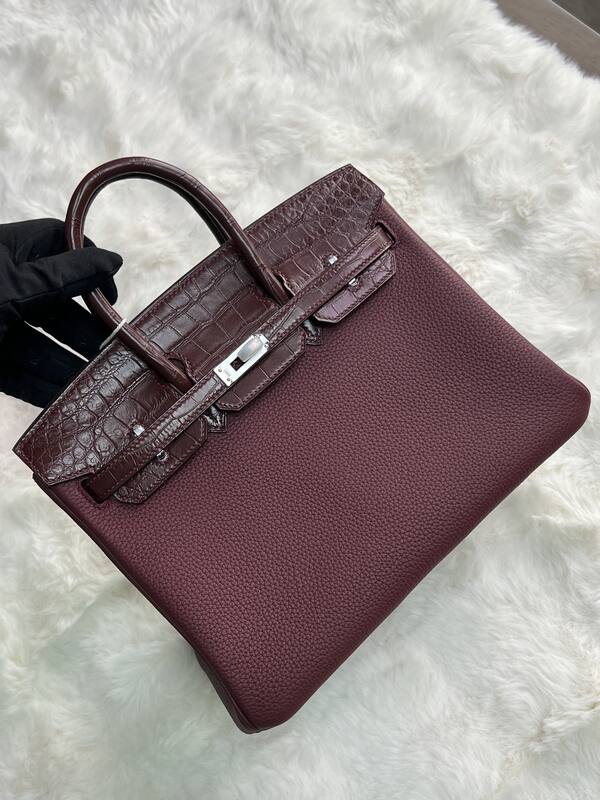 Hermes Birkin 25 Blue crocodile 25 handbag — 1:1 Replica
