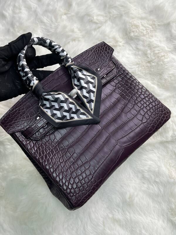 Hermes Birkin 25 Blue crocodile 25 handbag — 1:1 Replica