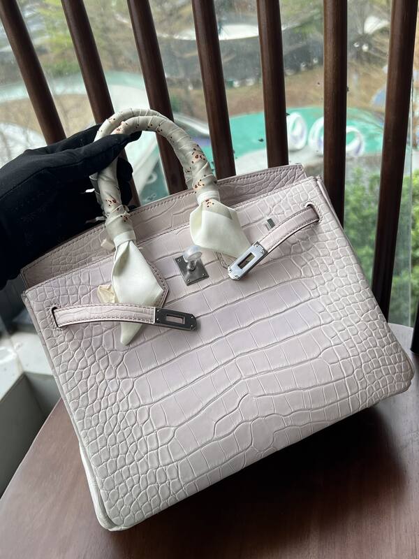 Hermes Birkin 25 Blue crocodile 25 handbag — 1:1 Replica