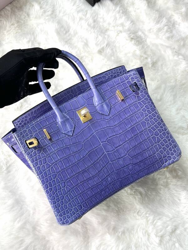 Hermes Birkin 25 Blue crocodile 25 handbag — 1:1 Replica