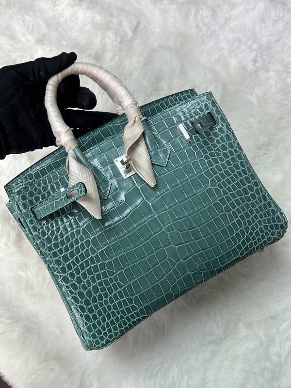 Hermes Birkin 25 Blue crocodile 25 handbag — 1:1 Replica