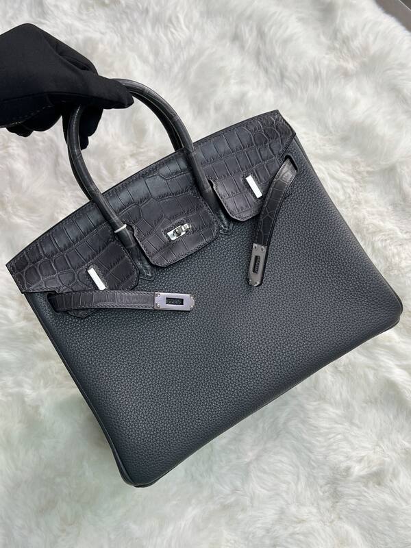 Hermes Birkin 25 Blue crocodile 25 handbag — 1:1 Replica