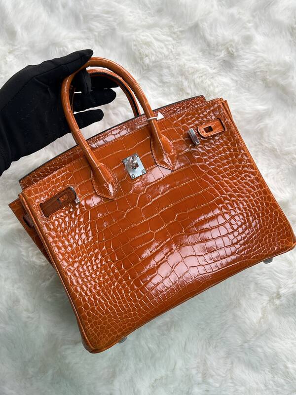 Hermes Birkin 25 Blue crocodile 25 handbag — 1:1 Replica