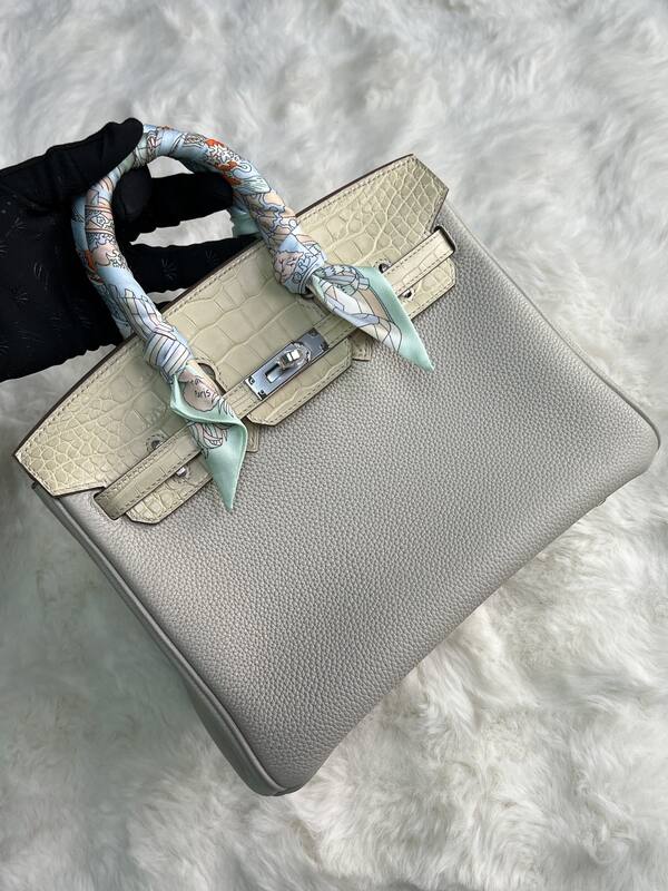 Hermes Birkin 25 Blue crocodile 25 handbag — 1:1 Replica