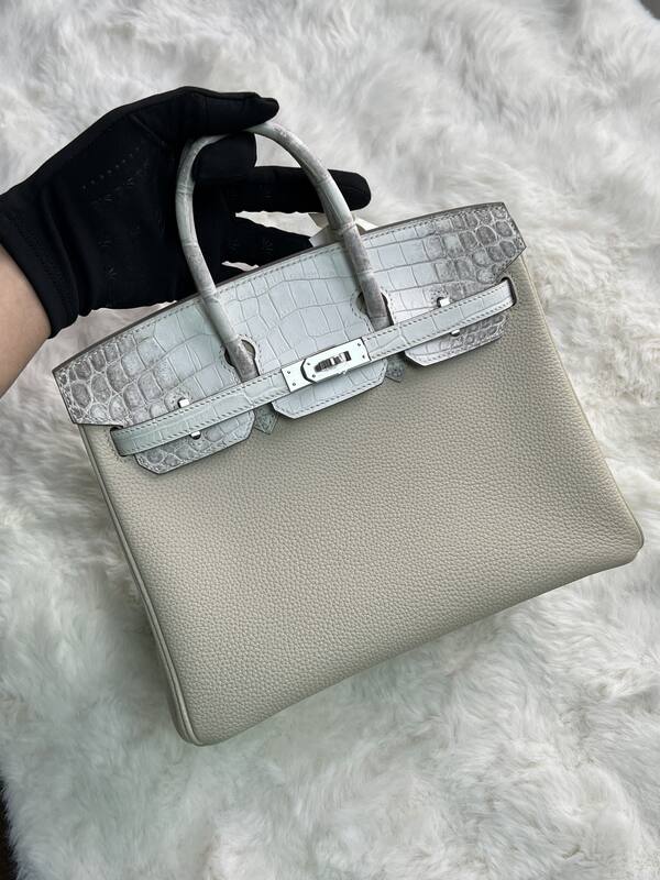 Hermes Birkin 25 Blue crocodile 25 handbag — 1:1 Replica