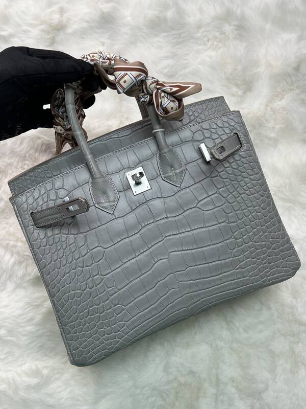Hermes Birkin 25 Blue crocodile 25 handbag — 1:1 Replica