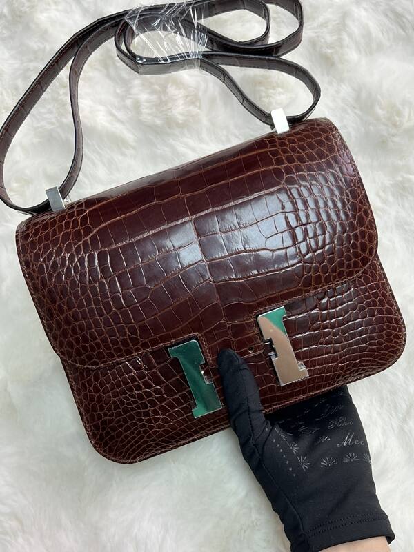 Hermes Dark Brown Crocodile crossbody — 1:1 Replica