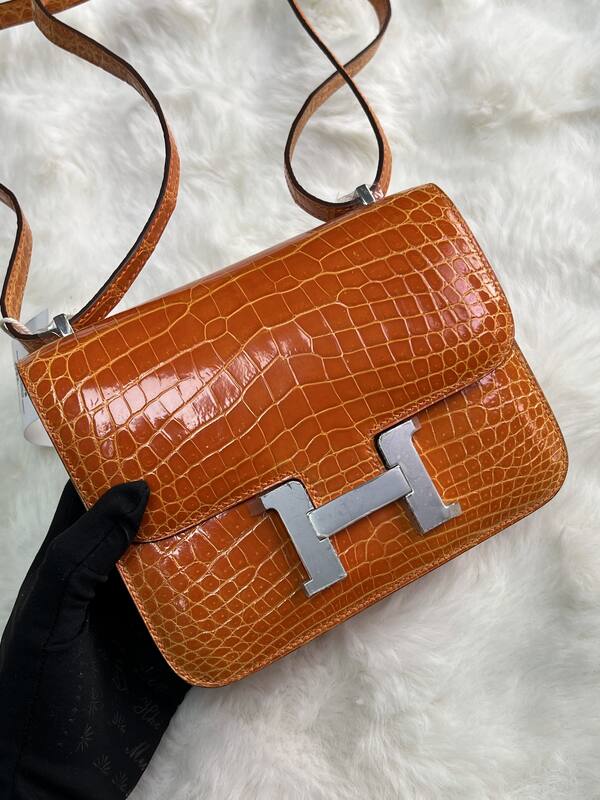 Hermes Constance 19 Pink lizard shoulder — AAA Quality Replica