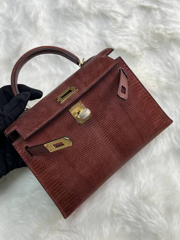 Hermes Kelly 19 Pink lizard top handle — Premium Replica