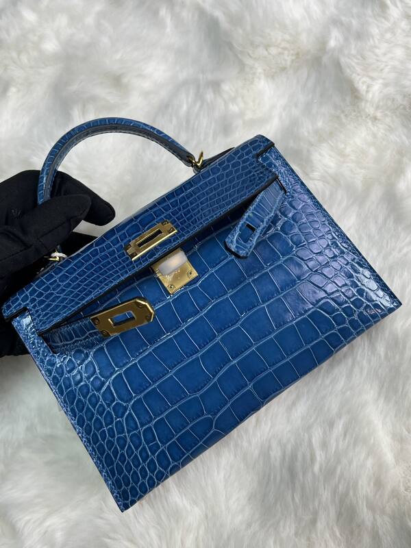 Hermes Kelly 19 Pink lizard top handle — Premium Replica