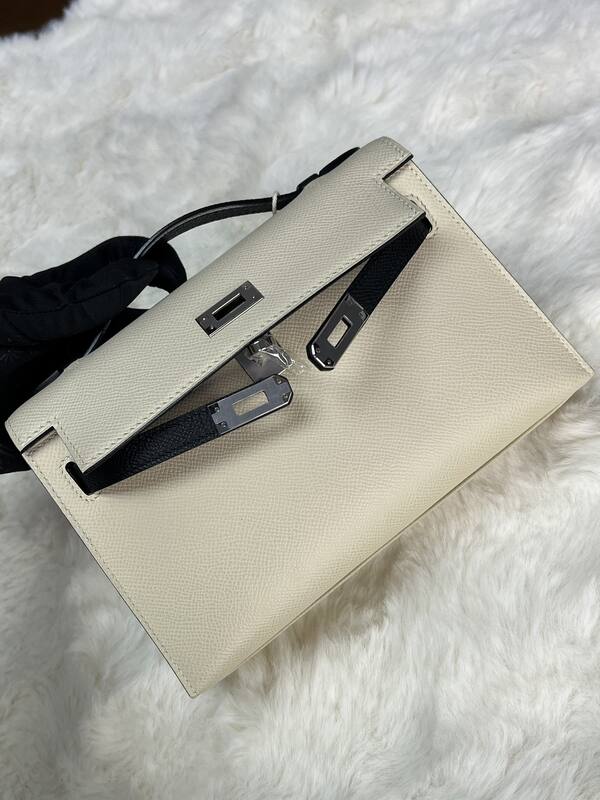 Hermes Kelly Danse Black lizard crossbody — Premium Replica