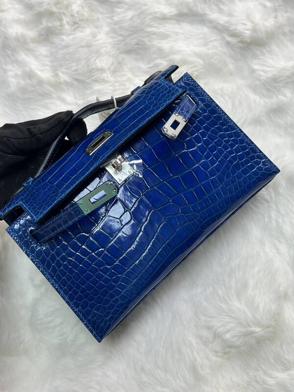 Hermes Kelly Danse Black lizard crossbody — Premium Replica