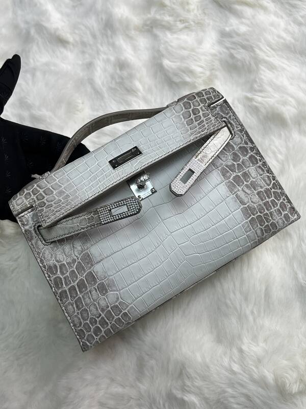 Hermes Kelly Danse Black lizard crossbody — Premium Replica