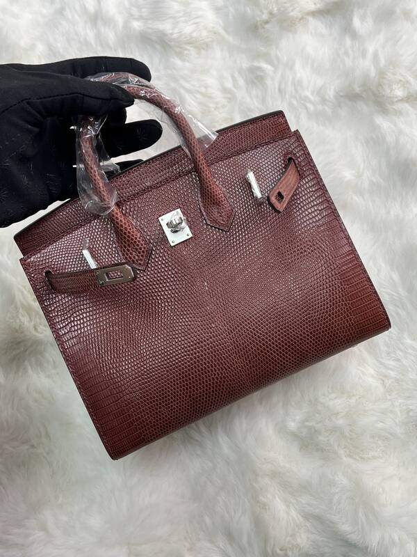 Hermes Birkin 20 Black Gray 20 top handle — Premium Replica
