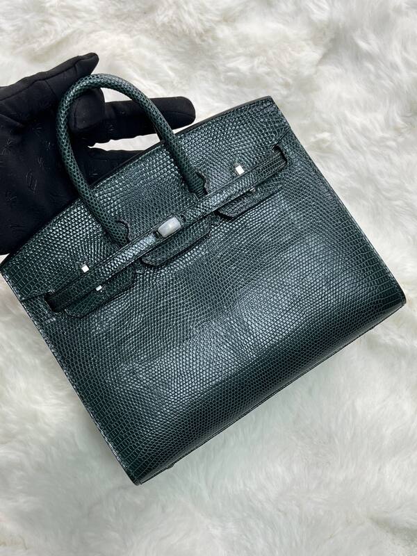 Hermes Birkin 20 Black Gray 20 top handle — Premium Replica