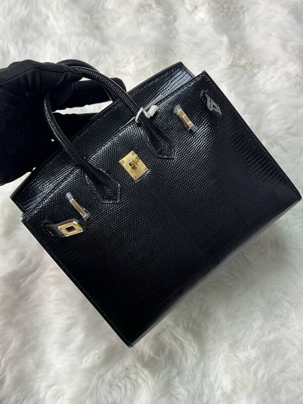 Hermes Birkin 20 Black Gray 20 top handle — Premium Replica