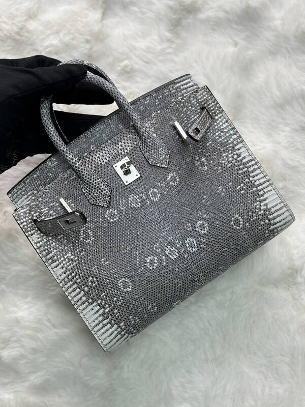 Hermes Birkin 20 Black Gray 20 top handle — Premium Replica