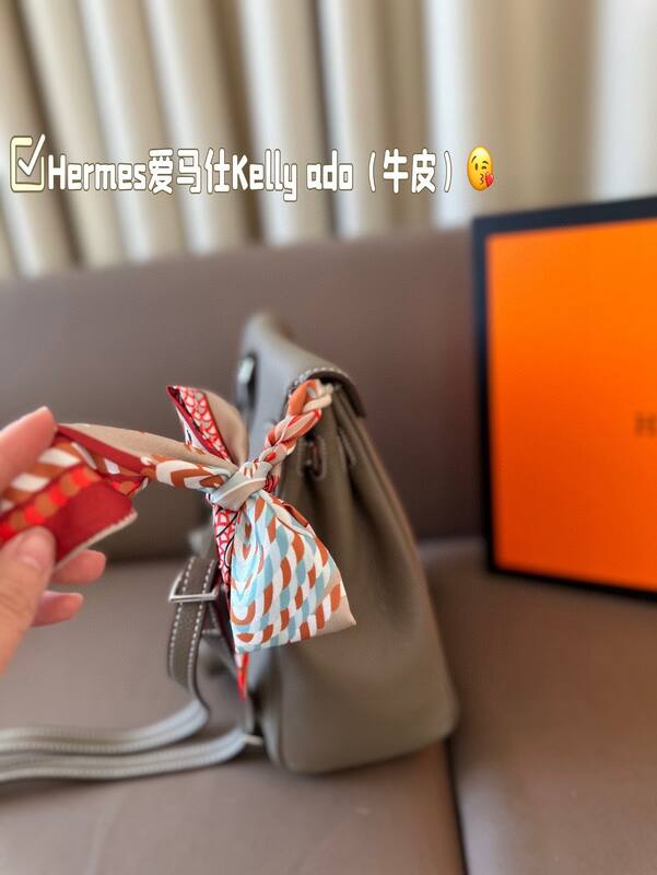 Hermes Kelly Ado Etoupe backpack — Premium Replica