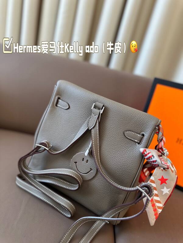Hermes Kelly Ado Etoupe backpack — Premium Replica