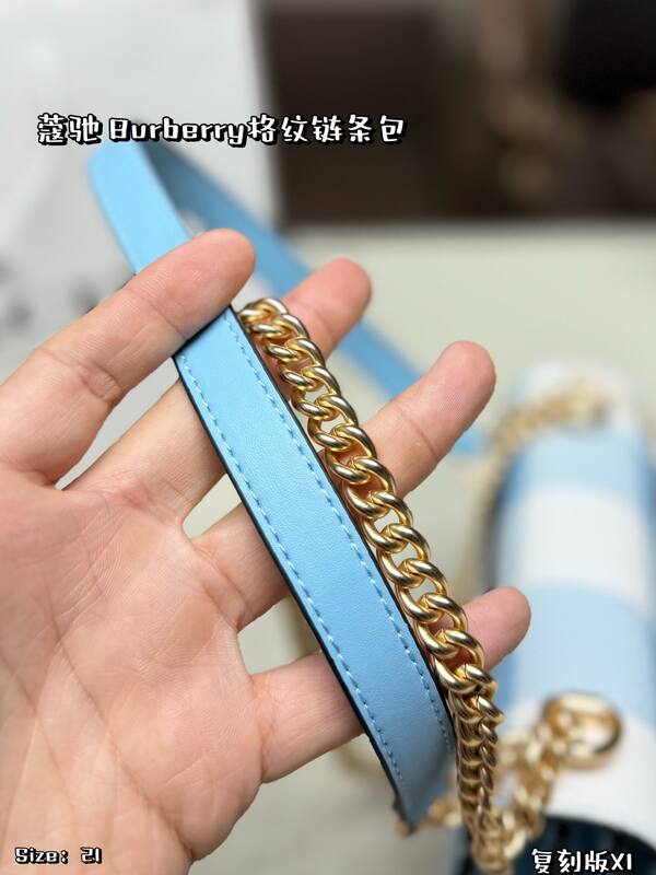 Coach Blue white gingham crossbody — AAA Quality Replica
