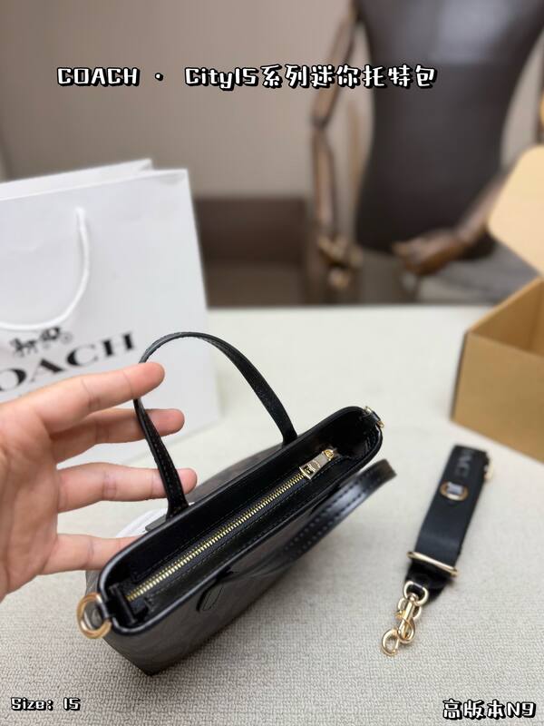 Coach City Black 38x28x15cm shoulder bag — Premium Replica