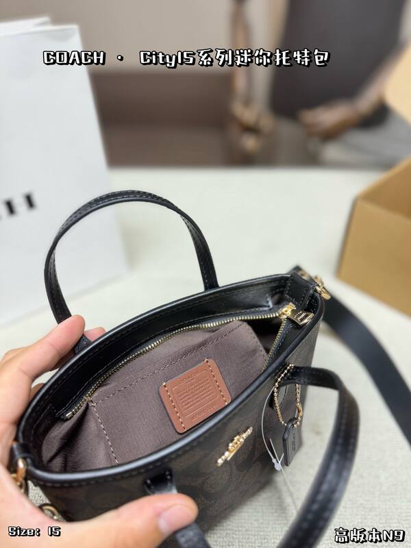 Coach City Black 38x28x15cm shoulder bag — Premium Replica