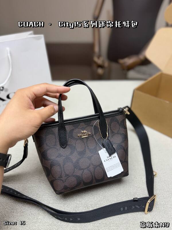 Coach City Black 38x28x15cm shoulder bag — Premium Replica
