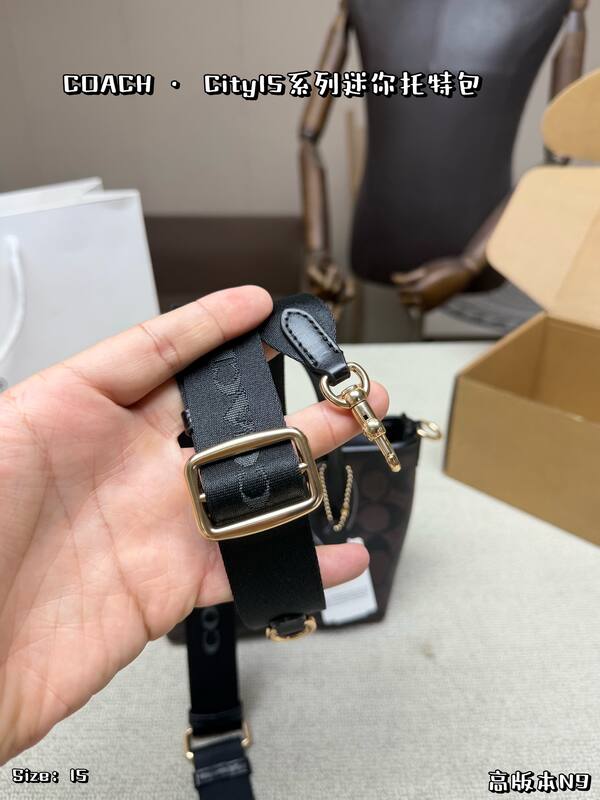Coach City Black 38x28x15cm shoulder bag — Premium Replica