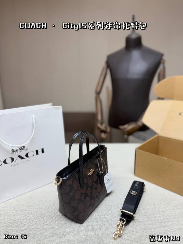 Coach City Black 38x28x15cm shoulder bag — Premium Replica