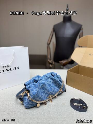 Coach Blue shoulder bag Premium Replica
