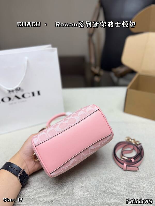 Coach Rowan Pink Signature Jacquard mini crossbody — Premium Replica