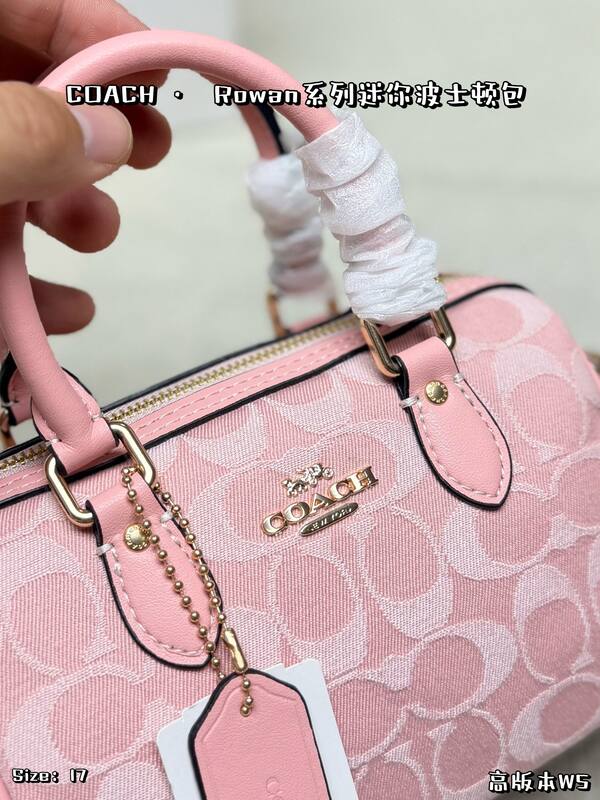 Coach Rowan Pink Signature Jacquard mini crossbody — Premium Replica