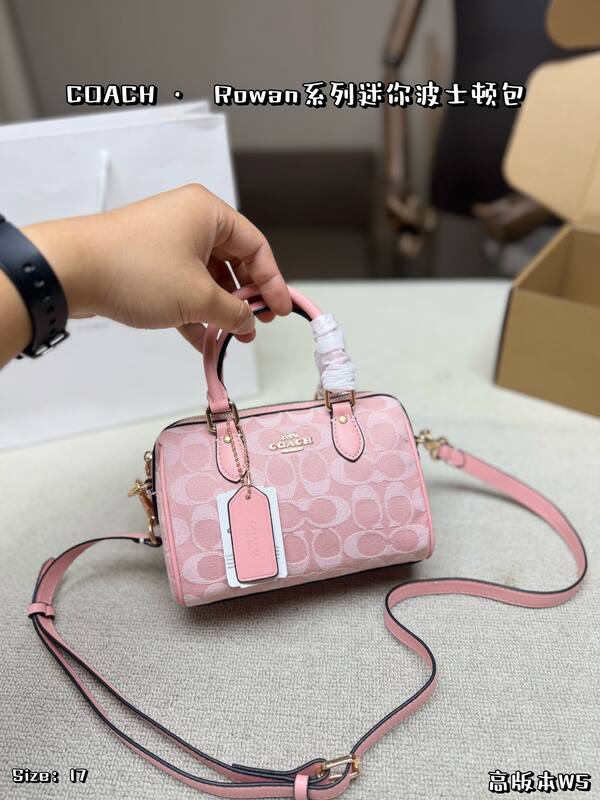 Coach Rowan Pink Signature Jacquard mini crossbody — Premium Replica