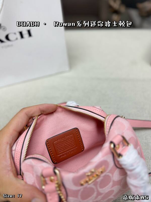 Coach Rowan Pink Signature Jacquard mini crossbody — Premium Replica