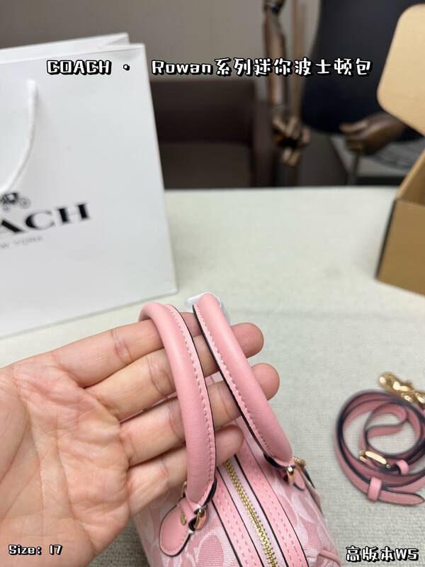 Coach Rowan Pink Signature Jacquard mini crossbody — Premium Replica