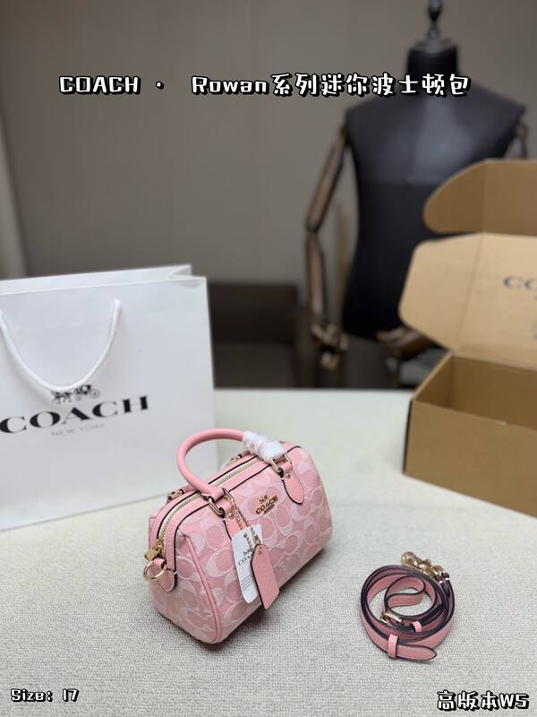Coach Rowan Pink Signature Jacquard mini crossbody — Premium Replica