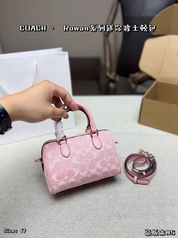 Coach Rowan Pink Signature Jacquard mini crossbody — Premium Replica